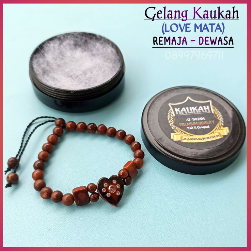 Gelang Kayu Kaukah (LOVE MATA + WADAH) gelang Wanita kaokah koka kukah kokkah