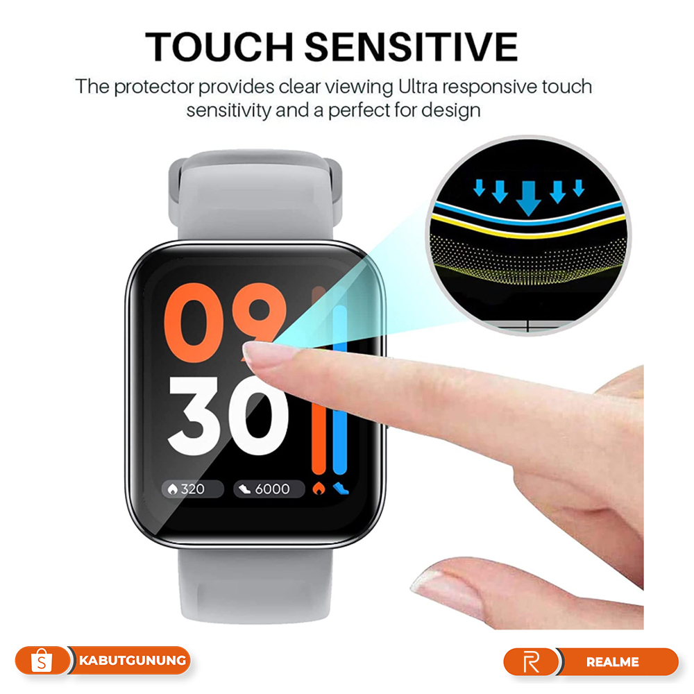 Anti Gores Full Cover Screen Protector For Realme Watch 3