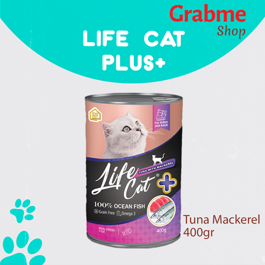 LIFE CAT PLUS 400gr Makanan kucing basah Makanan kucing kaleng termurah