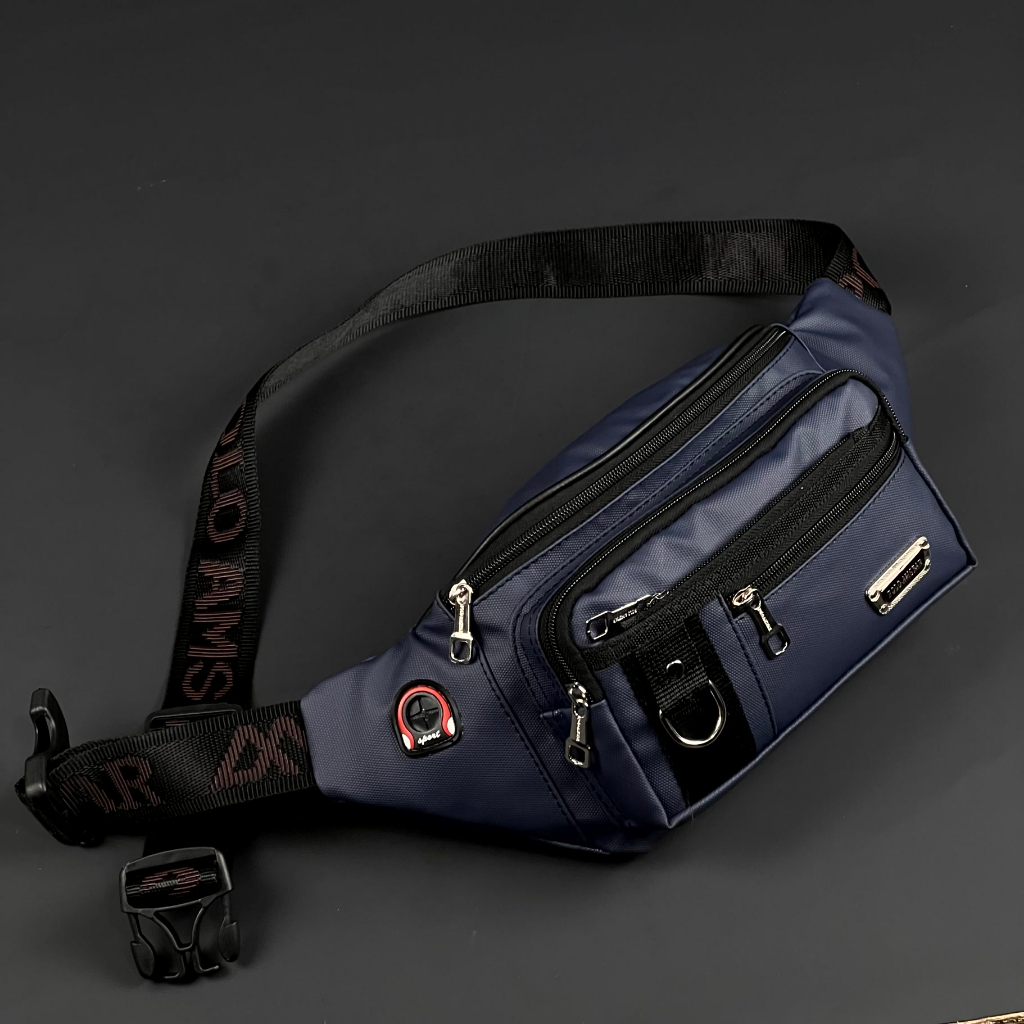 Tas Selempang Pria Waistbag Waterproof Bahan Bimo Terbaru Polo Amstar Tas Pinggang  Selempang Bahu