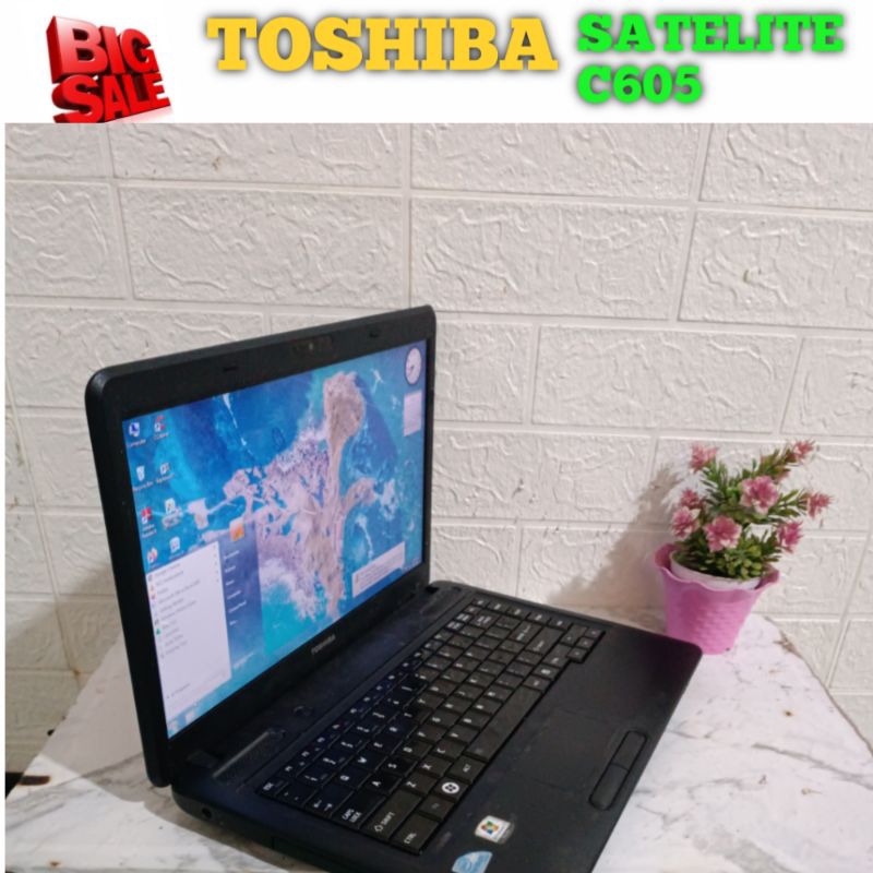 LAPTOP TOSHIBA SATELITE C605 | RAM 3/320GB | WINDOWS 7 | LAYAR 14 IN SEKEN SIAP KERJA