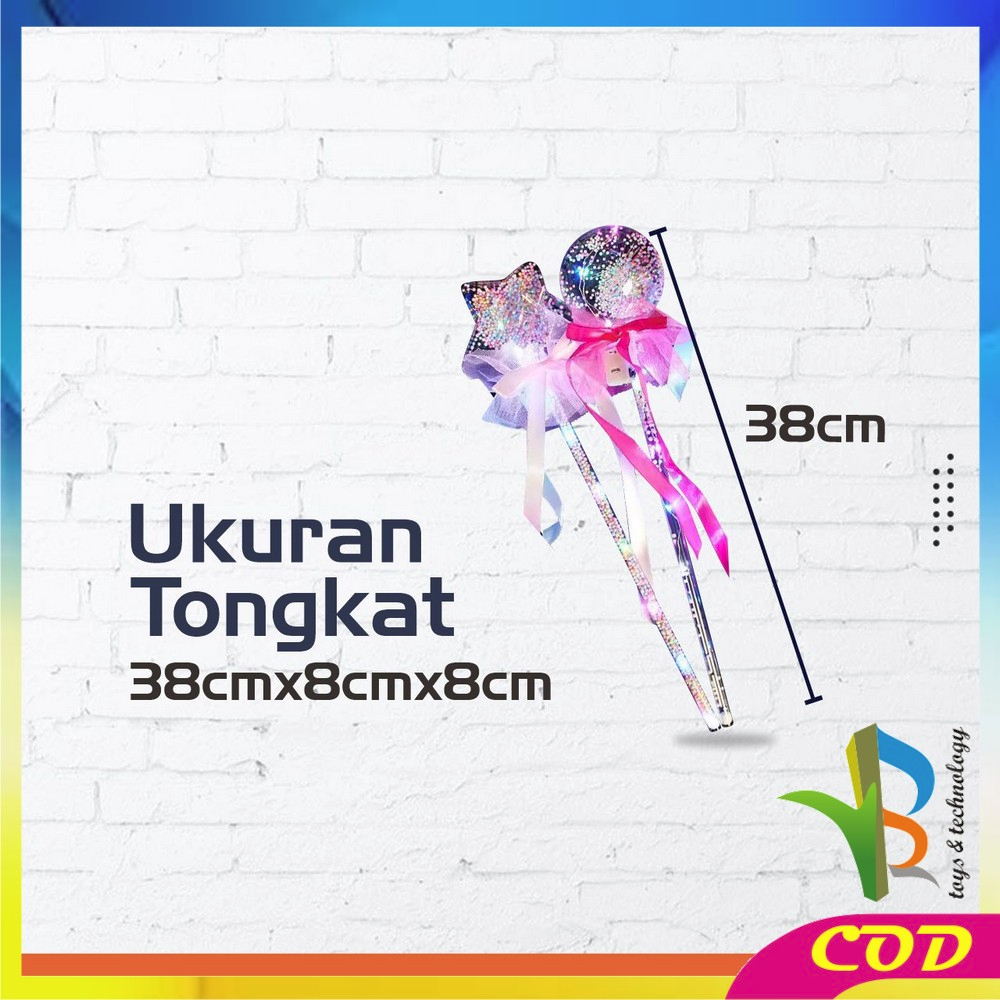 RB-M319 Mainan Anak Tongkat Peri Bintang Stik Lampu LED Warna Warni Tongkat Sihir / Tongkat Peri Mainan Anak dengan Lampu Karakter Light Stick Lampu Konser