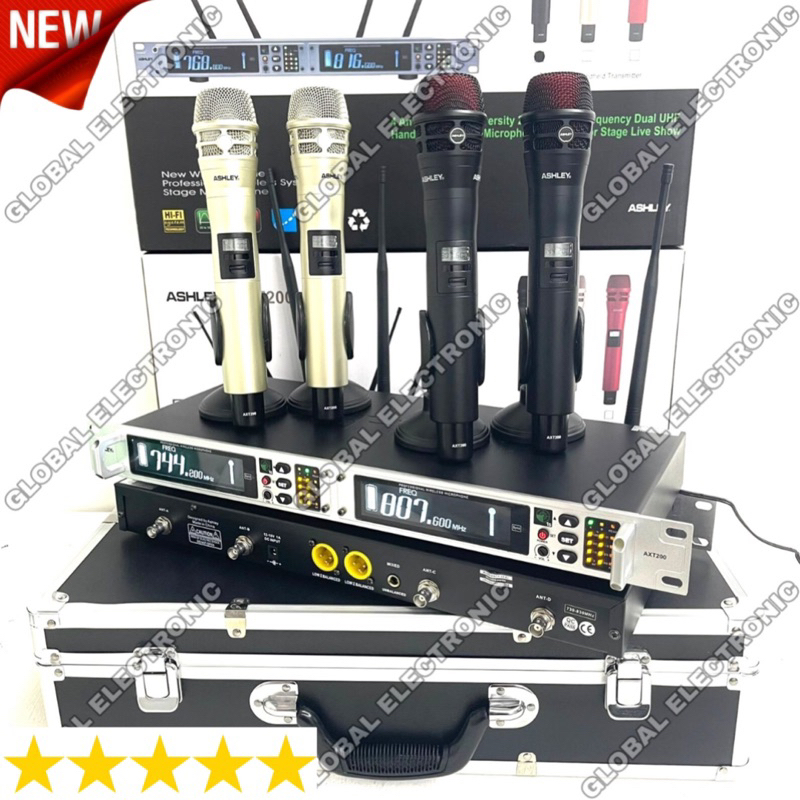 Mic Wireless Ashley AXT 200 / Shure AXT 500 MK II Free Koper Mic  Original Shure AXT500 MKII / Ashle
