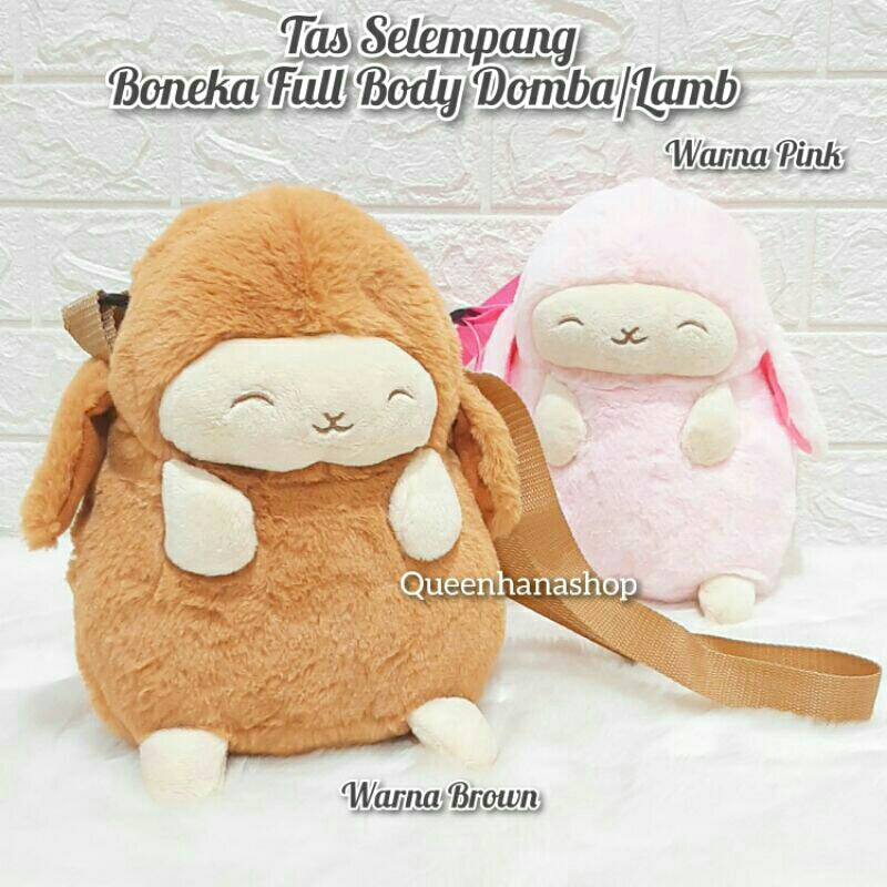 New Tas Selempang Boneka Full Body Domba Lamb Tas Boneka