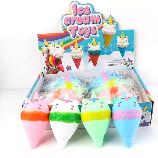 mainan anti stress squishy unicorn bear jumbo soft import jelly warna slow move kenyal lembut