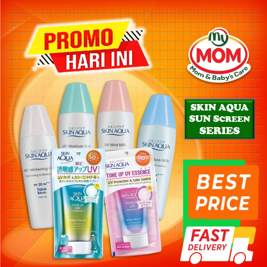 [BPOM] Skin Aqua Tone Up UV Essence 40 gr / PINK &amp; MINT / Skin Aqua SunScreen / MY MOM