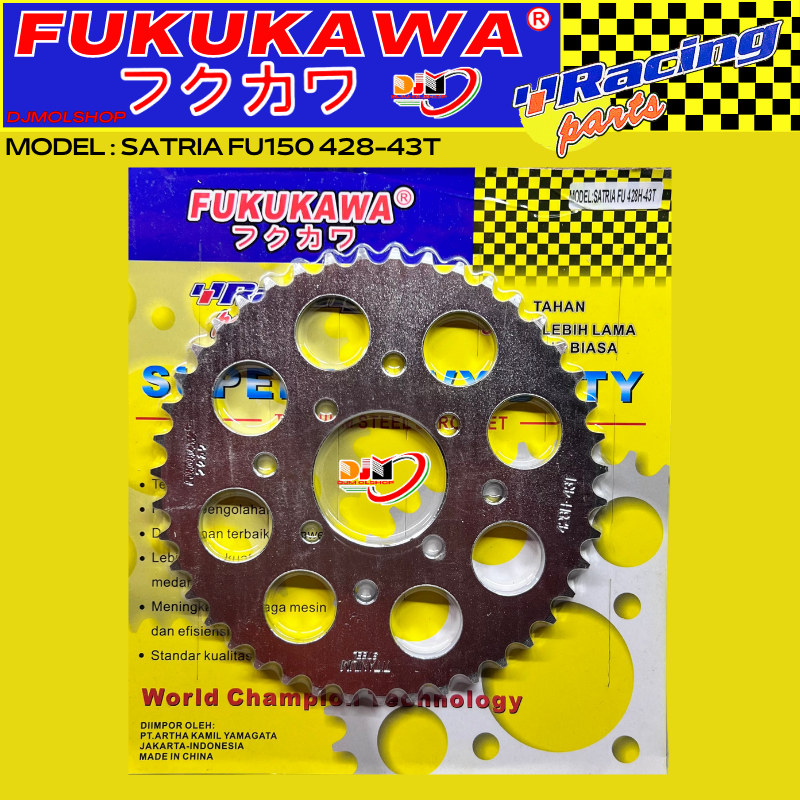 Gear Set Variasi Satria Fu 150, Satria Fu New 2013 up Fukukawa Racing Model SSS 43T-14T-120L