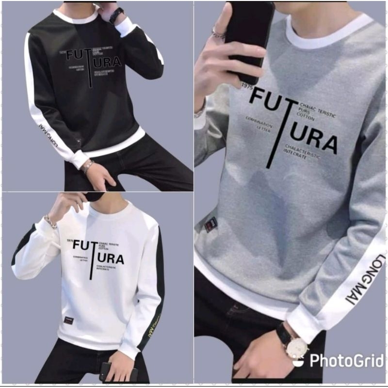 KAOS PRIA ( FUTURA ) BAJU DISTRO PRIA LENGAN PANJANG MODEL TERBARU