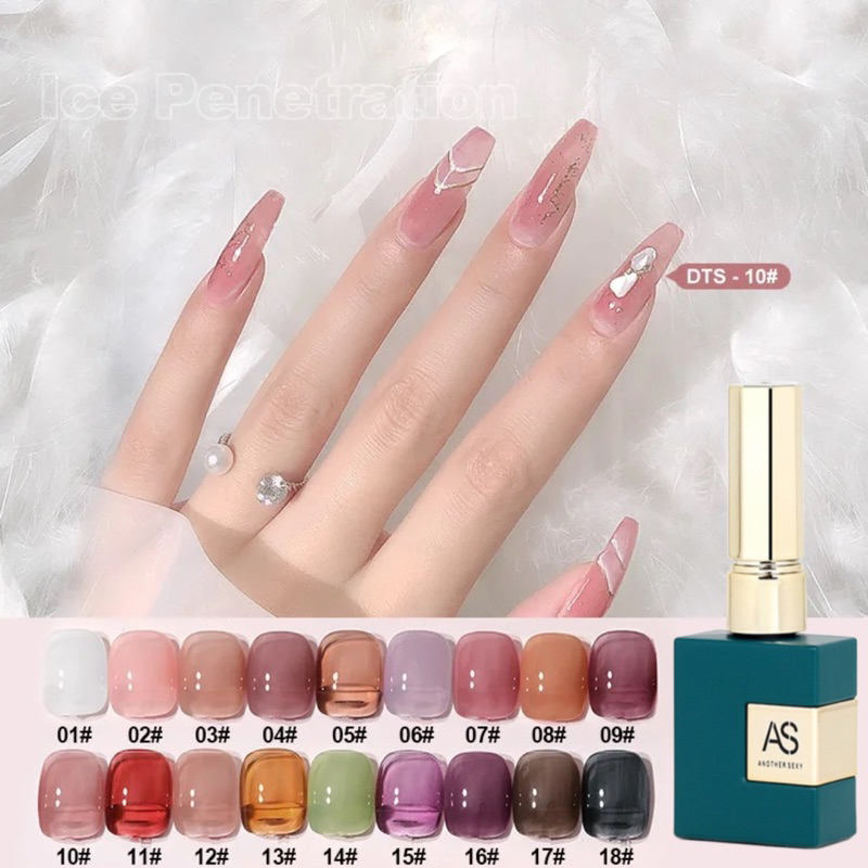 [FLASHES] DTS NAIL POLISH GEL JELLY TRANSPARENT SOAK OFF UV