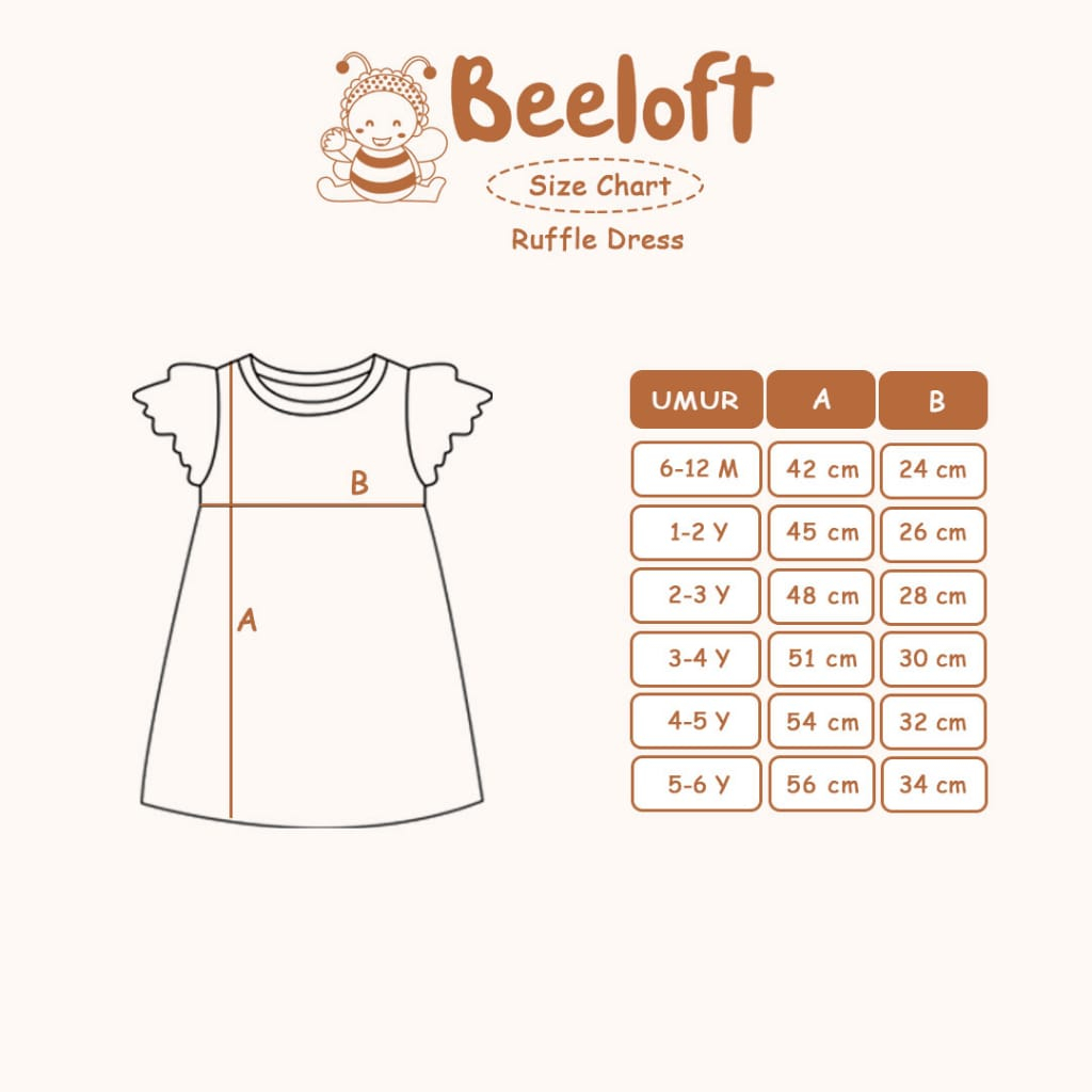 BEELOFT RUFFLE DRESS