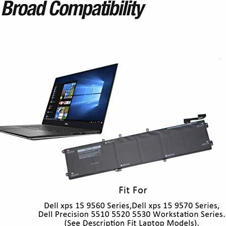 Baterai Dell Xps 15 9550 9570 7590 6GTPY Precision 5510 5520 M5510