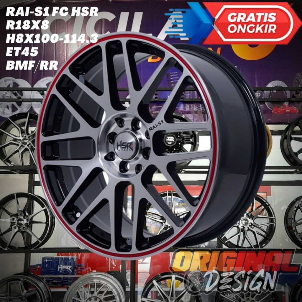 Velg Mobil Raize , Rocky , Jazz , Yaris , HSR RAI-S1 Ring 18 R18 Murah