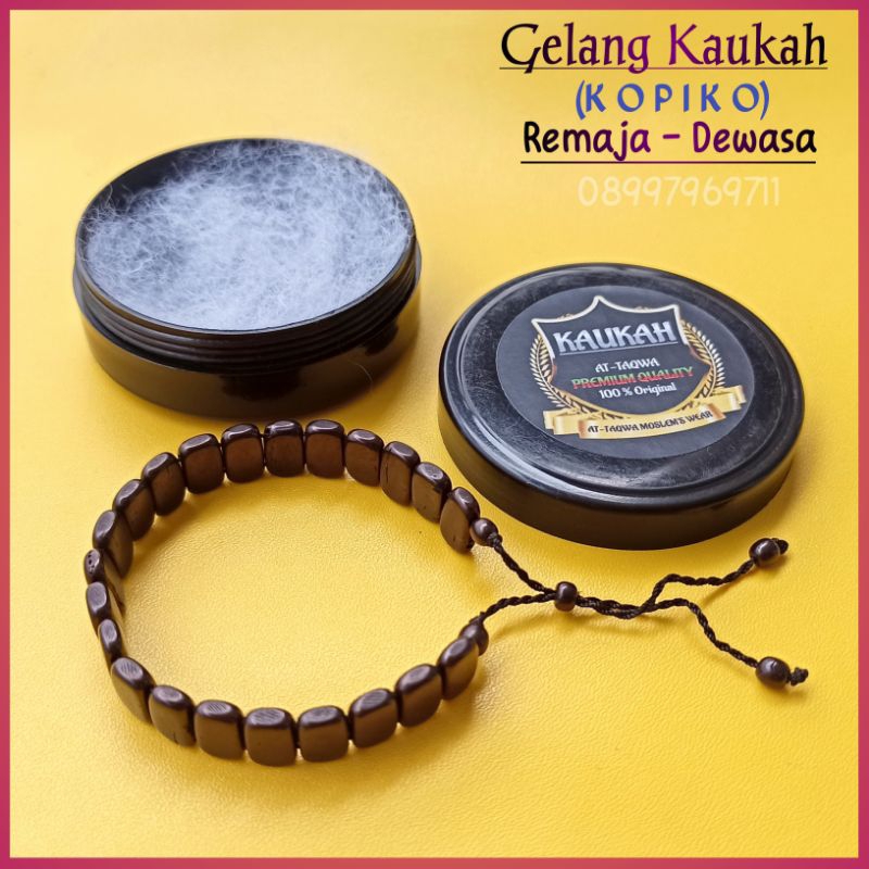 Gelang kaukah (KOPIKO + WADAH) gelang Kayu kaokah koka kokka kukah kokkah Pria - Wanita