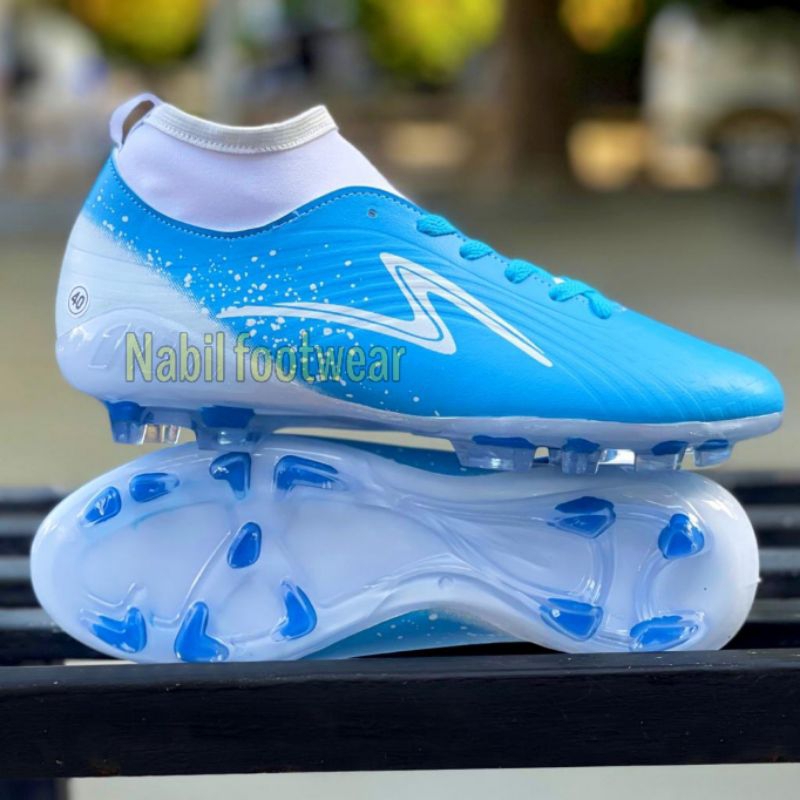 sepatu bola specs model boots gread Original , oren hitam pink biru muda langit stabilo