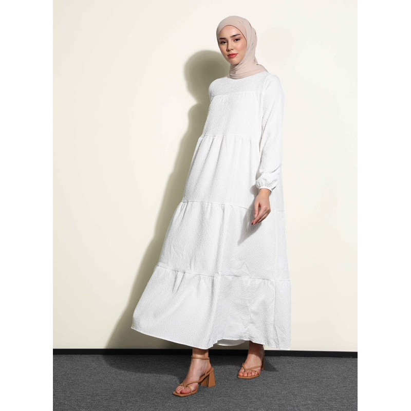 GAMIS PUTIH MANASIK HAJI WANITA RESLETING BUSUI GAMIS PUTIH SIMPLE