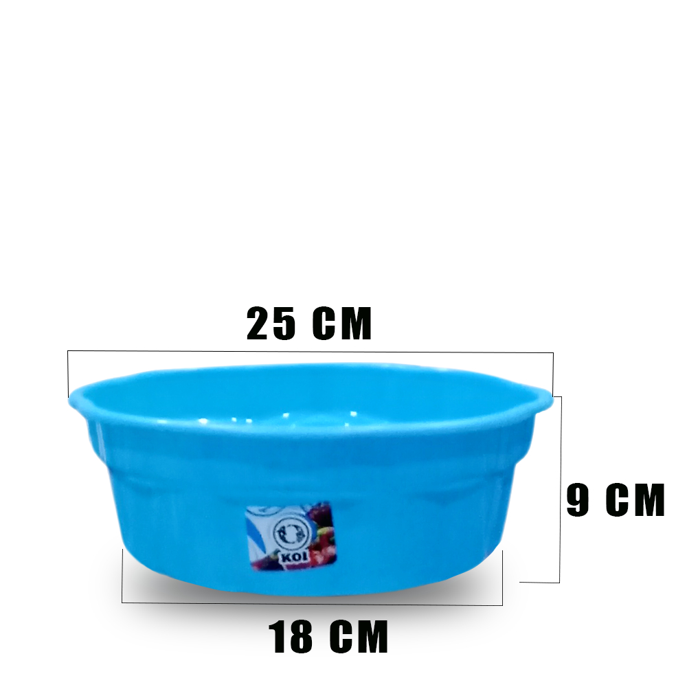 Koi Official - Baskom Plastik bulat Serbaguna  Anti Pecah dan Tahan Lama 12 Inch