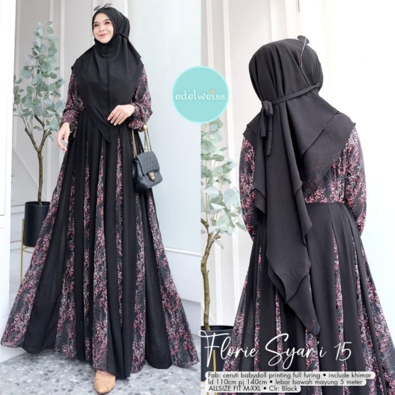 dress syari wanita florie #15 by Edelweis