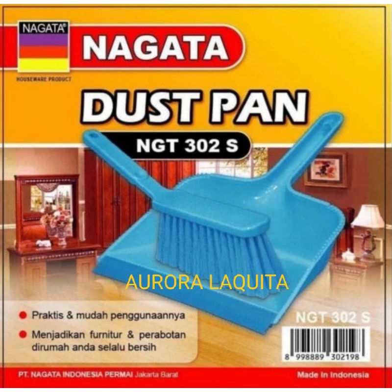 Pengki + Sapu Sikat Set Mini Nagata 302s / Dustpan Mobil / Sikat Dapur
