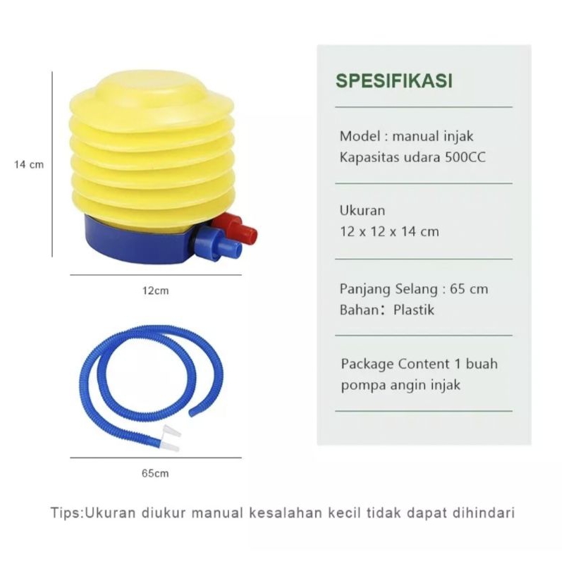 pompa injak / pompa pelampung / pompa kolam renang