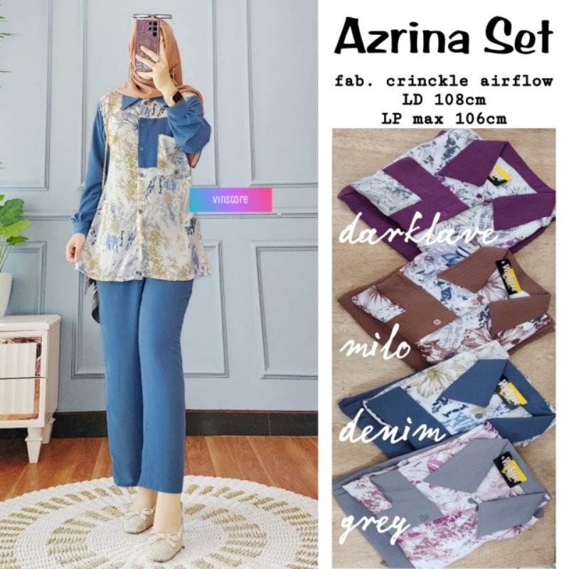 AZRINA • AMELA • NUMIA #4 • TANKA • RASYA SET • ORI VINSTORE | Setelan Wanita Crinkle Airflow