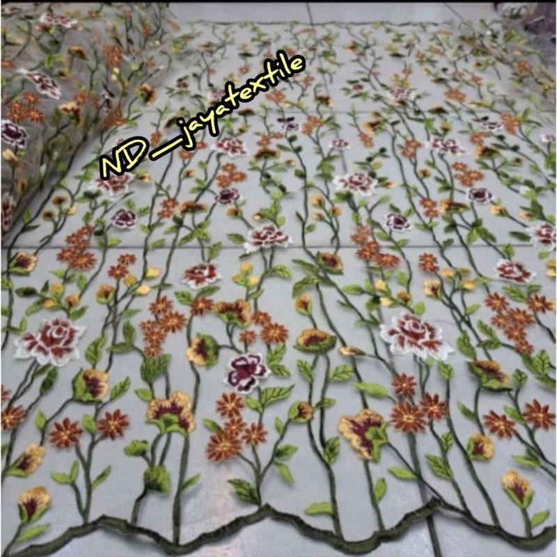 Kain Tile Akar Sakura/Tile Two-tone/tile 3D/Bahan Kebaya