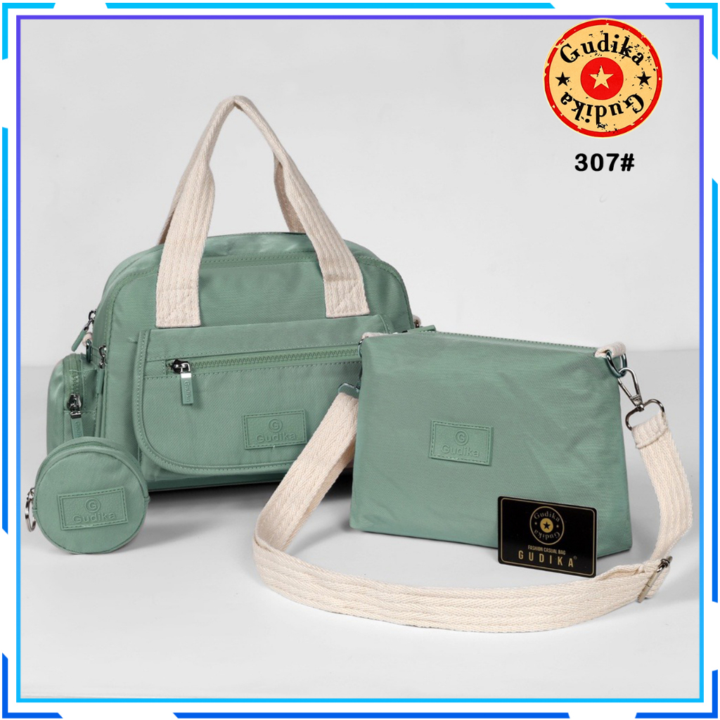 Hand Bag GUDIKA 307 // Tas Wanita Waterproof OOTD Harian Korea Style - Tas Selempang Anti Air Kekinian Import Original Terbaru - sling bag - shoulder bag - tas bahu - tas kulit - tas batam - tas pesta kondangan - tas jinjing