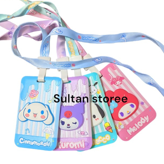 Name tag / id card motif sanrio Rubber