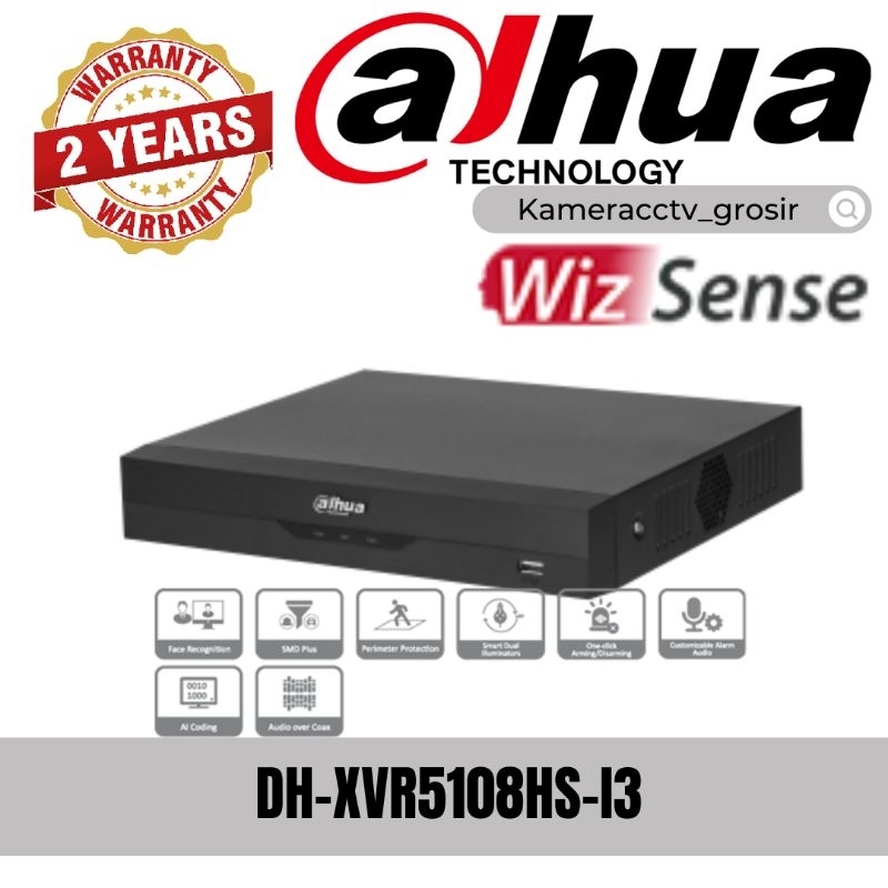 DVR 8 CHANNEL 5MP DAHUA XVR5108HS-I3 PENTA-BRID FACE RECONITION