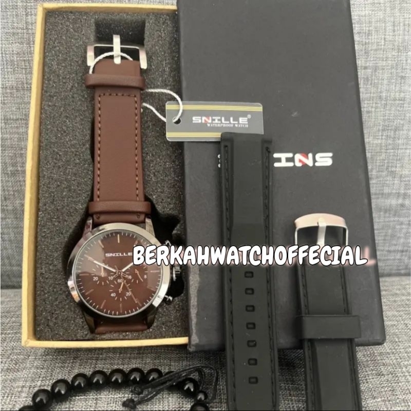 COD JAM TANGAN PRIA SNILLE ORIGINAL N 1011 ANTI AIR KULIT FASHION FULL SEET