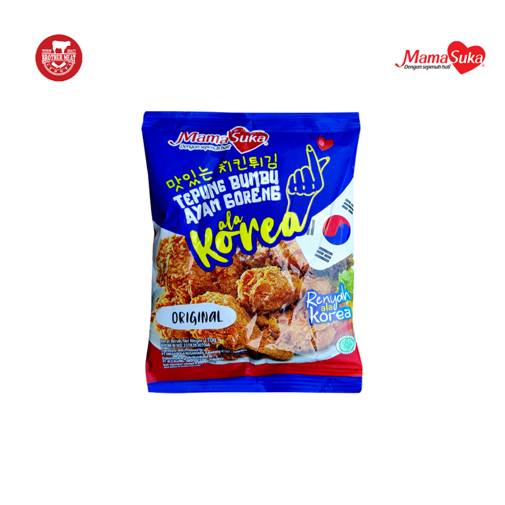 MamaSuka Tepung Bumbu Ayam Goreng ala Korea 170gr, Korean Taste Halal