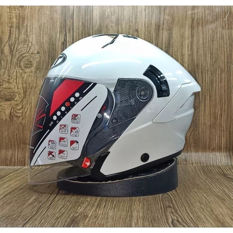 HELM KYT NFJ SOLID PLAIN WHITE ORIGINAL PRODUK