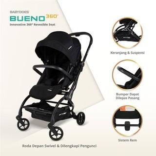 Stroller Babydoes Bueno 360° Reversible Seat / Kereta Dorong Bayi