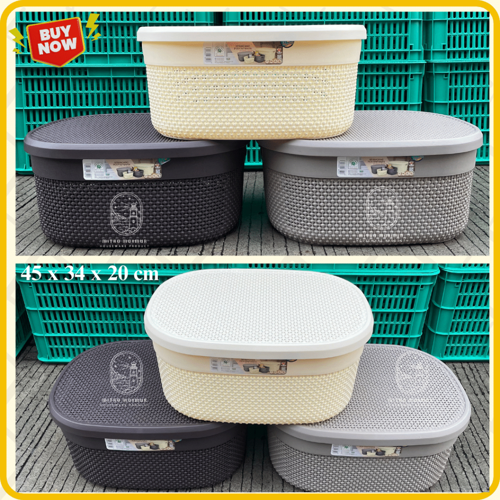 SALE!! ORIMONO KERANJANG SERBAGUNA TUTUP GREEN LEAF 3309 STORAGE BOX MULTIFUNGSI MURAH