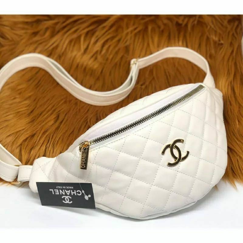 READY STOCK Tas Pinggang Wanita , Tas Import Wanita , Tas Wanita Serbaguna 2 Ruang Depan Belakang ,
