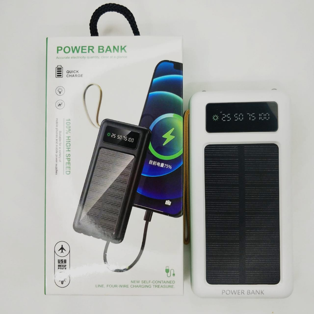 POWERBANK SOLAR 5IN1 10000MAH / POWER BANK 16LED SOLAR / POWERBANK 3USB LED BY.MINIGO