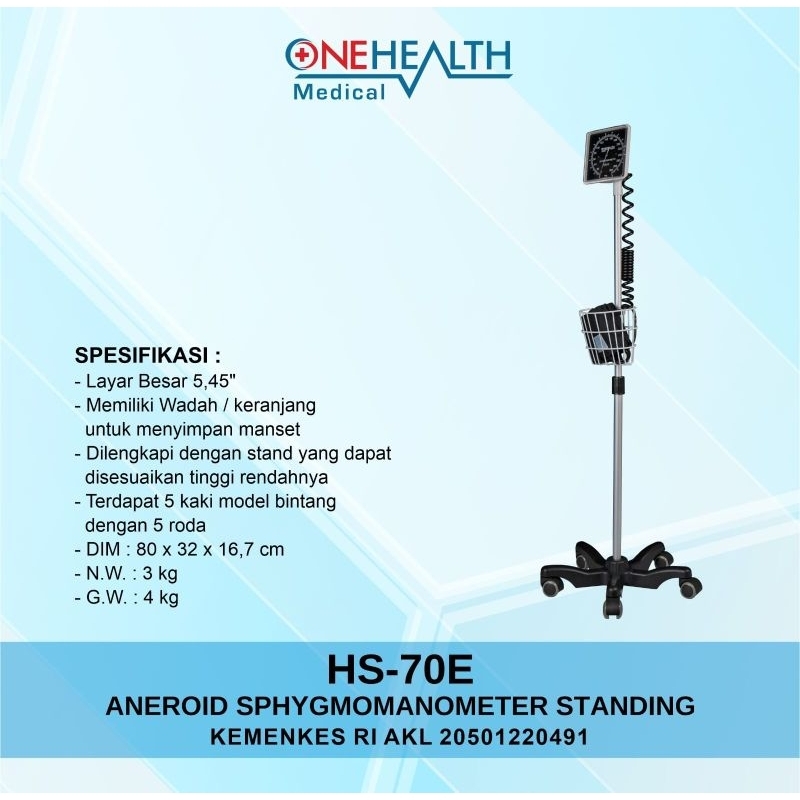 Tensimeter Stand Roda Onehealth