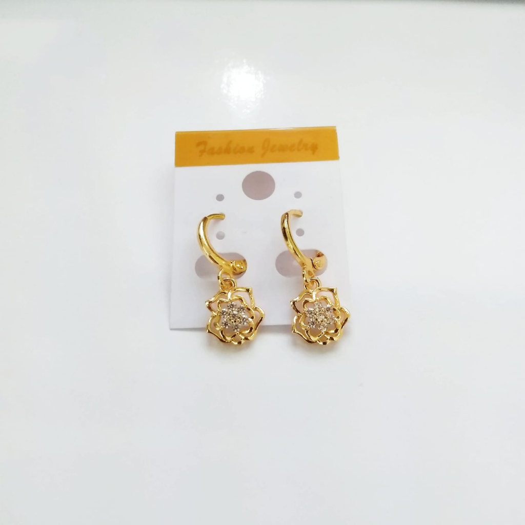 AV260 Anting Dewasa Juntai Permata Motif Bunga