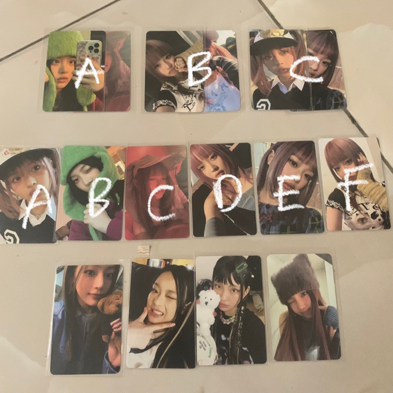 Photocard Hanni Minji Hyein Newjeans Weverse OMG MC Boneka Teddy Iphone Wink Anime