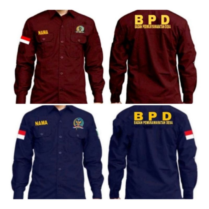 KEMEJA BPD BORDIR || SERAGAM BPD BORDIR || BAJU BPD BORDIR