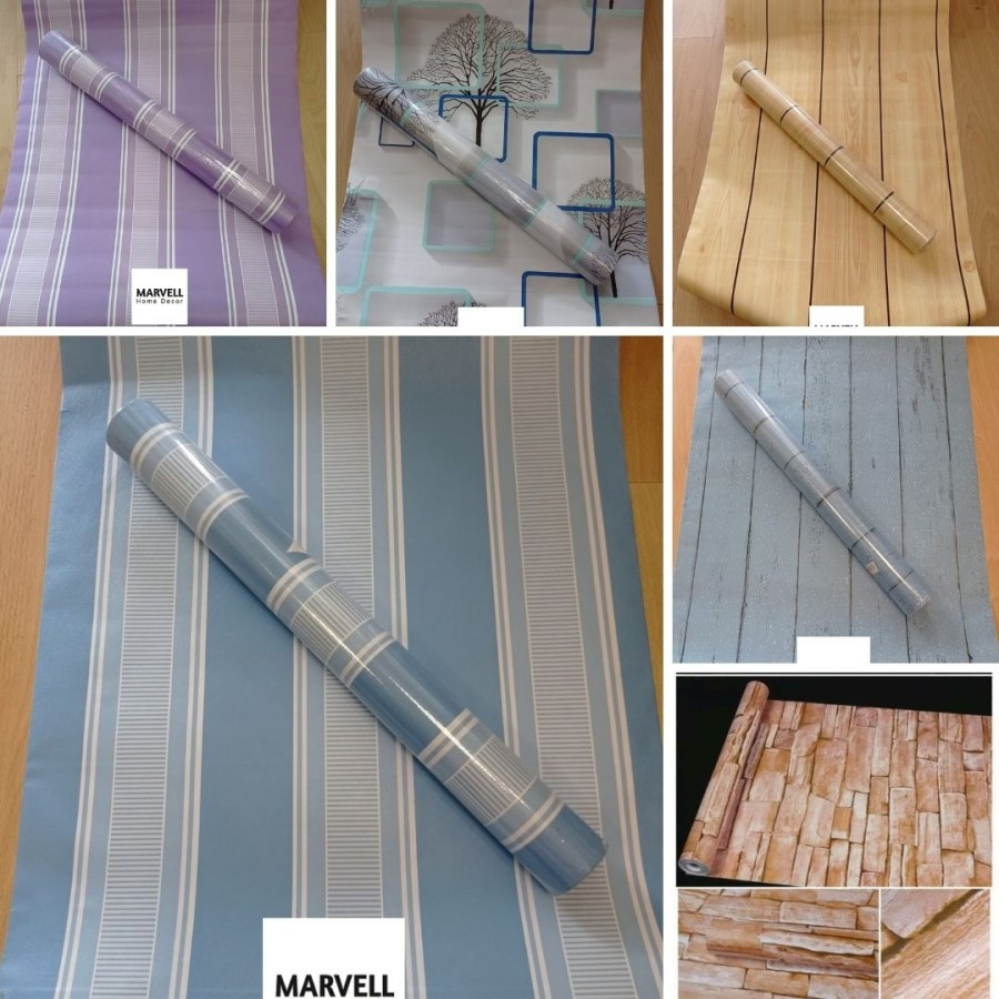 Jual Wallpaper Wall Stiker Perlengkapan Dekorasi Decoration Dinding 10m x 45cm Kamar Rumah murah di 