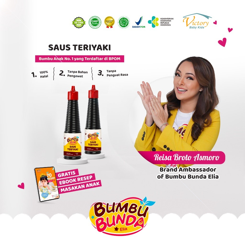 

Bumbu Bunda Elia Saus Teriyaki Non MSG Non Pengawet Bumbu MPASI