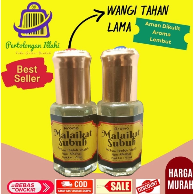 parfum sholat malaikat subuh tanpa alkohol sunah sar'i ibadah sholat halal arabic rollon botol oles 6ml cocok buat ibadah wangi tahan lama bisa buat oleh oleh jamaah haji dan umroh arabia