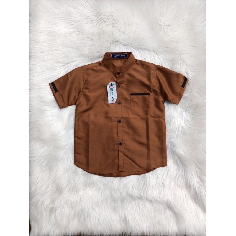 Zagzeg Clothing Baju Koko Kurta Anak Bahan Katun Premium Usia Umur 2 3 4 5 6 7 8 9 10 Tahun Atasan Pakaian Baju Muslim Anak Kemko Anak Poplin Oxford Lengan Pendek Kemeja Koko Anak Laki Laki Lengan Pendek Motif Polos