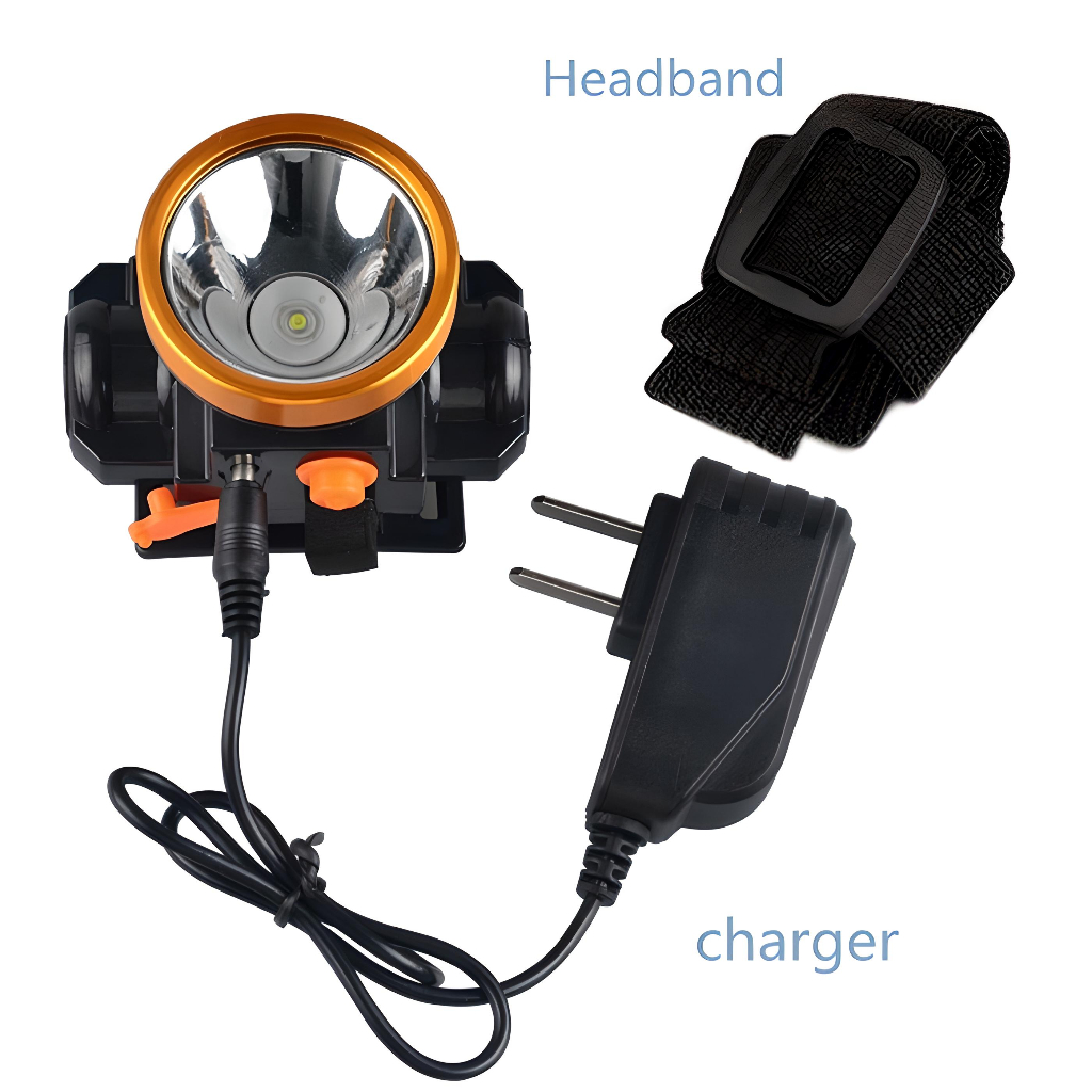 SENTER KEPALA 40 WATT CAHAYA PUTIH SUPER TERANG ANTI AIR OUTDOOR HEADLAMP RECHARGEABLE PORTABLE