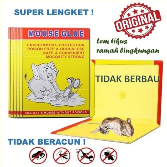 LEM TIKUS PAPAN JEBAKAN PERANGKAP TIKUS SUPER LENGKET MOUSE TRAP