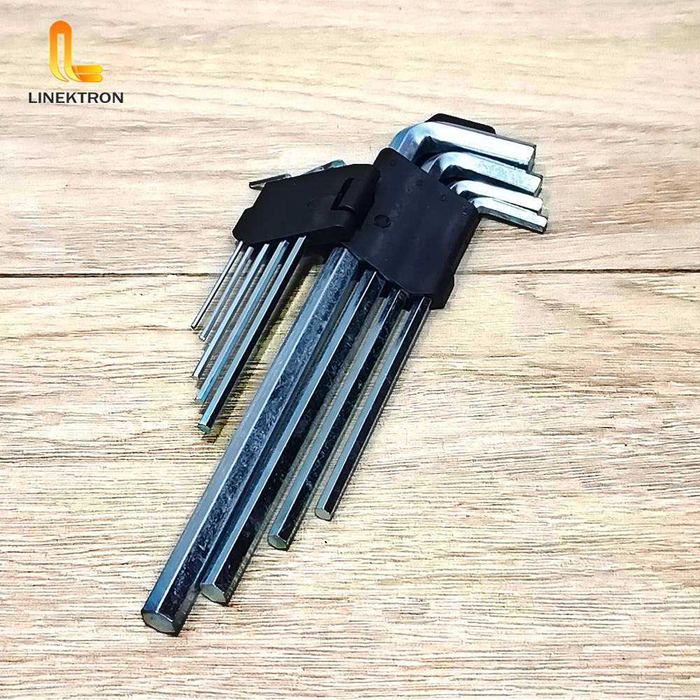 KUNCI L / HEX KEY LONG SET PANJANG YAHOMURA 9 PCS ( 1,5 MM - 10 MM )