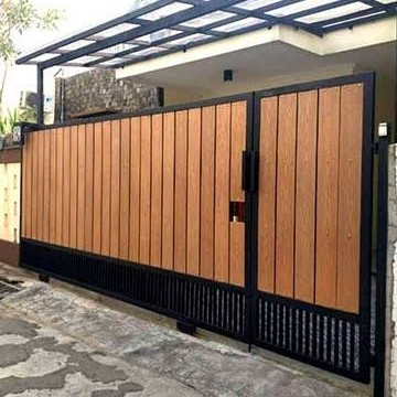 pagar rumah minimalis / pagar grc / pagar motif kayu / pagar karawang