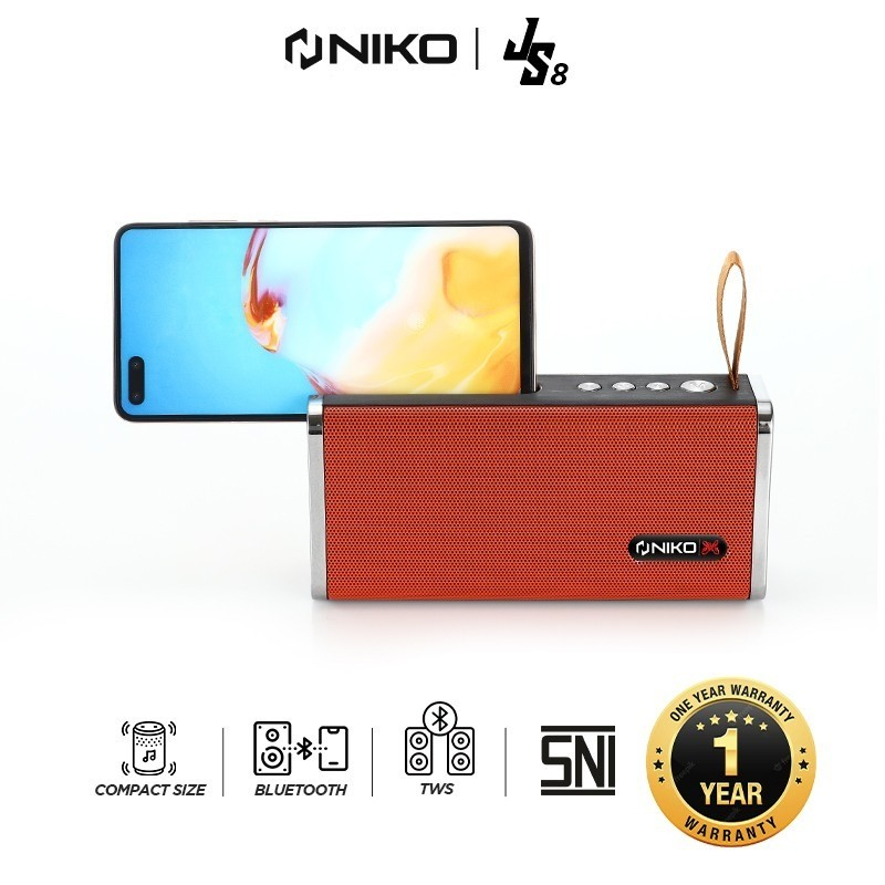 Niko Speaker Tabung NK JS8 Bluetooth USB 150-18000Hz