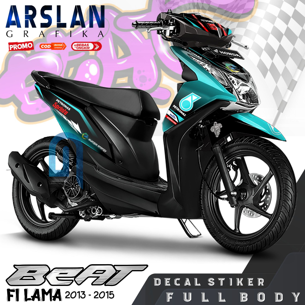 Terbaru Decal Beat FI 2013 - 2015 Full Body Variasi / Desain Petronas