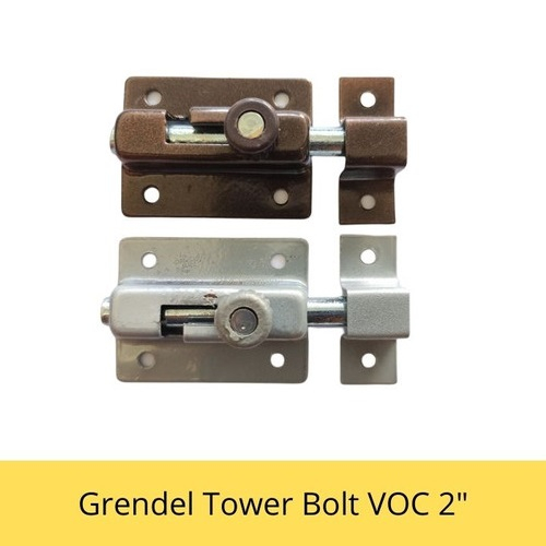 Grendel Tower Bolt 2 Inch Selot Kunci Pintu Rumah Jendela Kamar Mandi WC